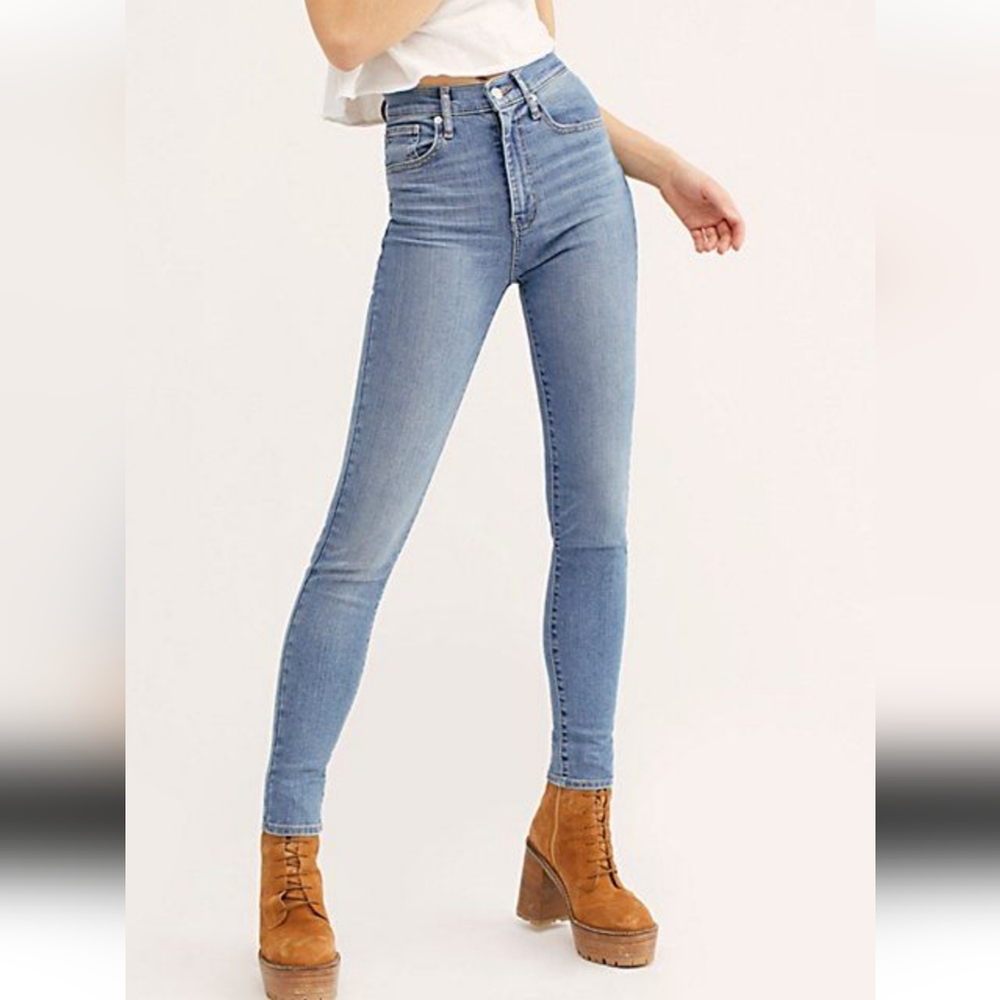 Free people high-mid rise super skinny jeans